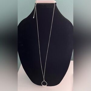 LC Lauren Conrad 32” Silver  Pendant Necklace